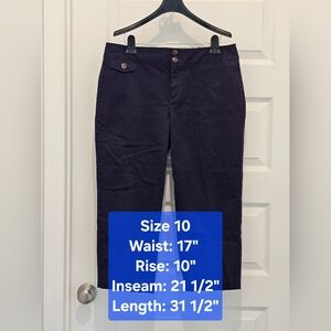 George 4-pocket Capri Pants, GUC, Size 10